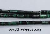 CTE1027 15.5 inches 4*8mm tube dyed green tiger eye beads wholesale