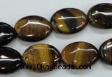 CTE103 15.5 inches 13*18mm oval yellow tiger eye beads wholesale