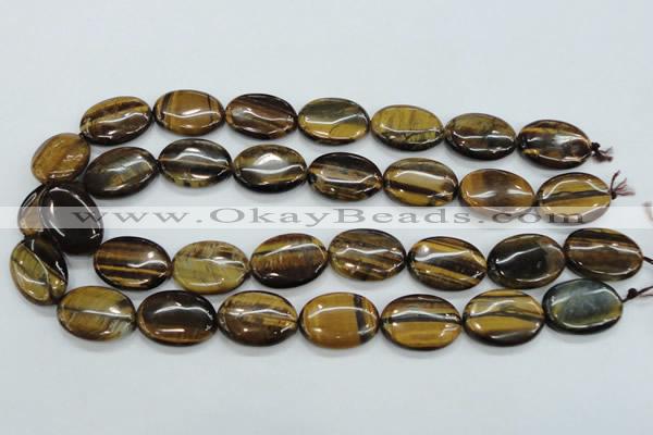 CTE104 15.5 inches 18*25mm oval yellow tiger eye beads wholesale