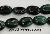 CTE1041 15.5 inches 10*14mm oval dyed green tiger eye beads