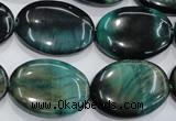 CTE1050 15.5 inches 18*25mm oval dyed green tiger eye beads