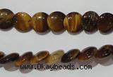 CTE1090 15.5 inches 10mm flat round yellow tiger eye beads