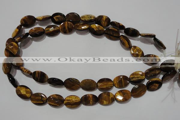 CTE1095 15.5 inches 13*18mm faceted oval yellow tiger eye beads