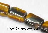 CTE11 15.5 inches 12*16mm rectangle yellow tiger eye  beads