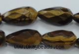 CTE117 15.5 inches 14*26mm faceted teardrop yellow tiger eye beads