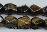 CTE118 15.5 inches 12*18mm faceted cuboid yellow tiger eye beads