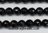 CTE1185 15.5 inches 6mm faceted round blue tiger eye beads