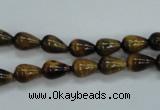 CTE120 15.5 inches 6*8mm teardrop yellow tiger eye beads wholesale