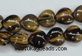 CTE122 15.5 inches 12*12mm heart yellow tiger eye beads wholesale