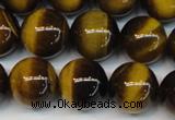 CTE1235 15.5 inches 8mm round A+ grade yellow tiger eye beads