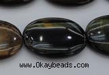 CTE1366 15.5 inches 22*30mm oval yellow & blue tiger eye beads