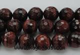 CTE1460 15.5 inches 4mm faceted round red tiger eye beads