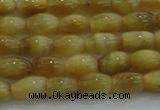 CTE1514 15.5 inches 5*8mm rice golden tiger eye beads wholesale