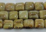 CTE1525 15.5 inches 8*8mm square golden tiger eye beads wholesale