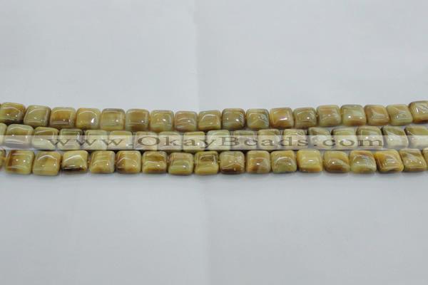 CTE1525 15.5 inches 8*8mm square golden tiger eye beads wholesale