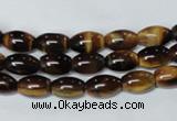 CTE158 15.5 inches 8*12mm rice yellow tiger eye gemstone beads