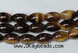 CTE159 15.5 inches 10*14mm rice yellow tiger eye gemstone beads