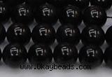 CTE1612 15.5 inches 8mm round A grade black tiger eye beads