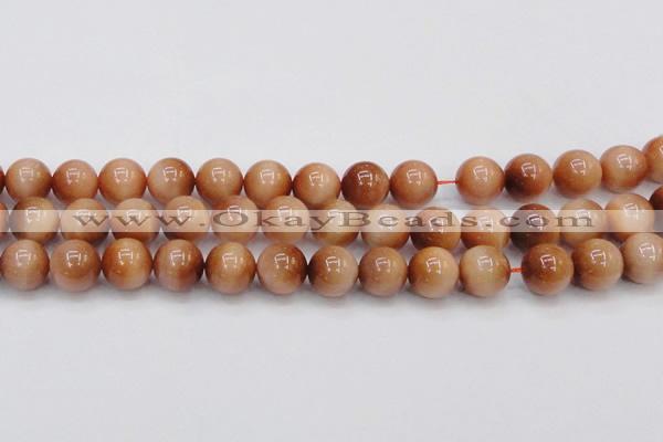 CTE1654 15.5 inches 12mm round sun orange tiger eye beads