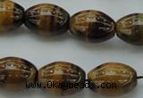 CTE1703 15.5 inches 15*20mm rice yellow tiger eye beads