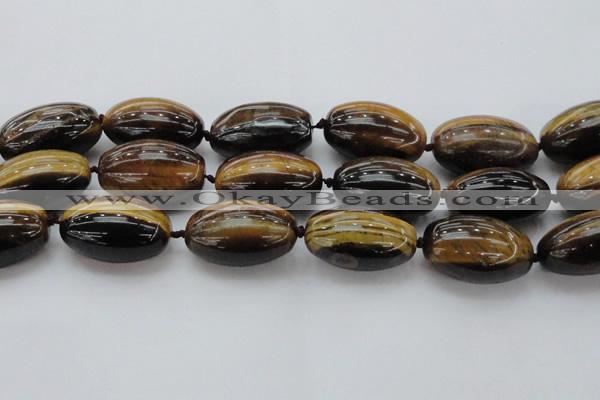 CTE1706 15.5 inches 22*35mm rice yellow tiger eye beads