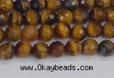 CTE1826 15.5 inches 4mm faceted round yellow tiger eye beads