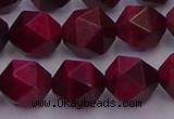 CTE1944 15.5 inches 12mm faceted nuggets red tiger eye beads