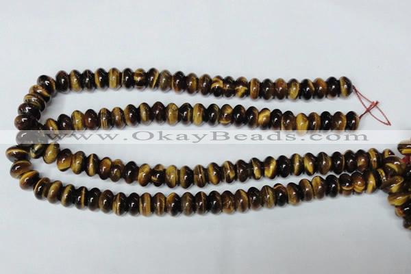 CTE196 15.5 inches 7*12mm rondelle yellow tiger eye gemstone beads