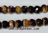 CTE197 15.5 inches 7*12mm faceted rondelle yellow tiger eye gemstone beads