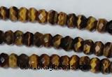 CTE198 15.5 inches 5*8mm faceted rondelle yellow tiger eye gemstone beads