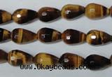 CTE204 15.5 inches 8*12mm faceted teardrop yellow tiger eye beads