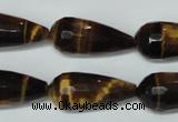 CTE205 15.5 inches 12*26mm faceted teardrop yellow tiger eye beads