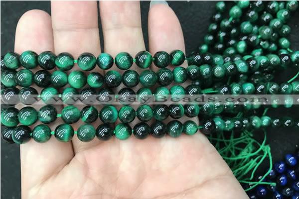 CTE2050 15.5 inches 4mm round green tiger eye beads wholesale