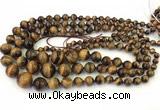 CTE2078 15.5 inches 6mm - 16mm round yellow tiger eye graduated beads