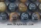 CTE2085 15.5 inches 6mm round AB-color blue & yellow tiger eye beads