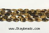 CTE2130 15.5 inches 13*18mm flat teardrop yellow tiger eye beads