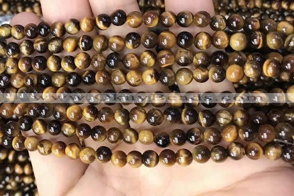 CTE2146 15.5 inches 5mm round yellow tiger eye beads wholesale