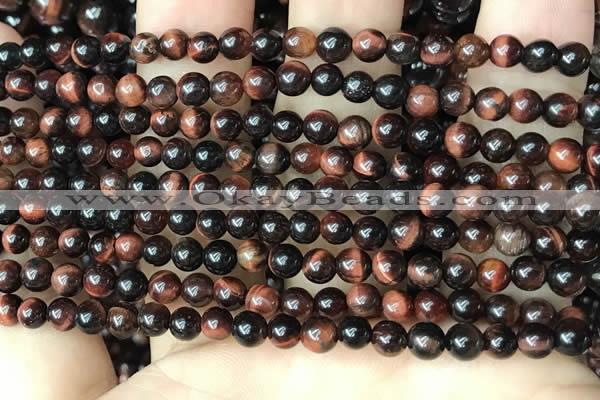 CTE2180 15.5 inches 4mm round red tiger eye gemstone beads