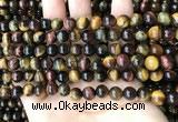 CTE2191 15.5 inches 6mm round mixed tiger eye beads wholesale