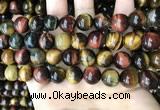 CTE2195 15.5 inches 14mm round mixed tiger eye beads wholesale