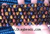 CTE2210 15.5 inches 6mm round colorful tiger eye beads wholesale