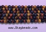 CTE2220 15.5 inches 8mm round colorful tiger eye gemstone beads