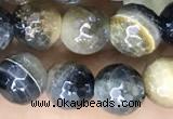 CTE2260 15 inches 6mm faceted round AB-color golden & blue tiger eye beads