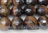 CTE2271 15 inches 8mm faceted round AB-color yellow tiger eye beads