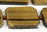 CTE2306 15 inches 22*30mm – 23*32mm rectangle yellow tiger eye beads