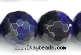 CTE2402 15 inches 12mm facted round blue tiger eye beads