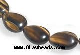 CTE27 12*16mm flat teardrop yellow tiger eye beads Wholesale