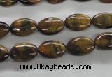 CTE301 15.5 inches 8*12mm oval yellow tiger eye gemstone beads