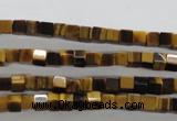 CTE326 15.5 inches 4*4mm cube yellow tiger eye gemstone beads