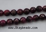 CTE472 15.5 inches 8mm faceted round red tiger eye beads wholesale